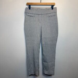 Apt. 9 Brynn Black White Micro Grid Tapered Pants Pull On Stretch Women's 12